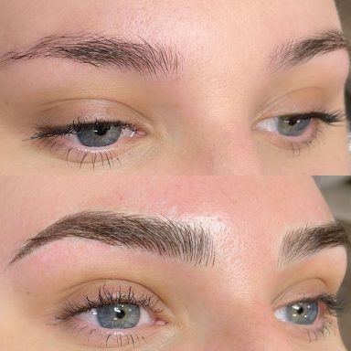 Restructuration des sourcils Restructuration sourcils avec la technique Microblading - avant après Corenc